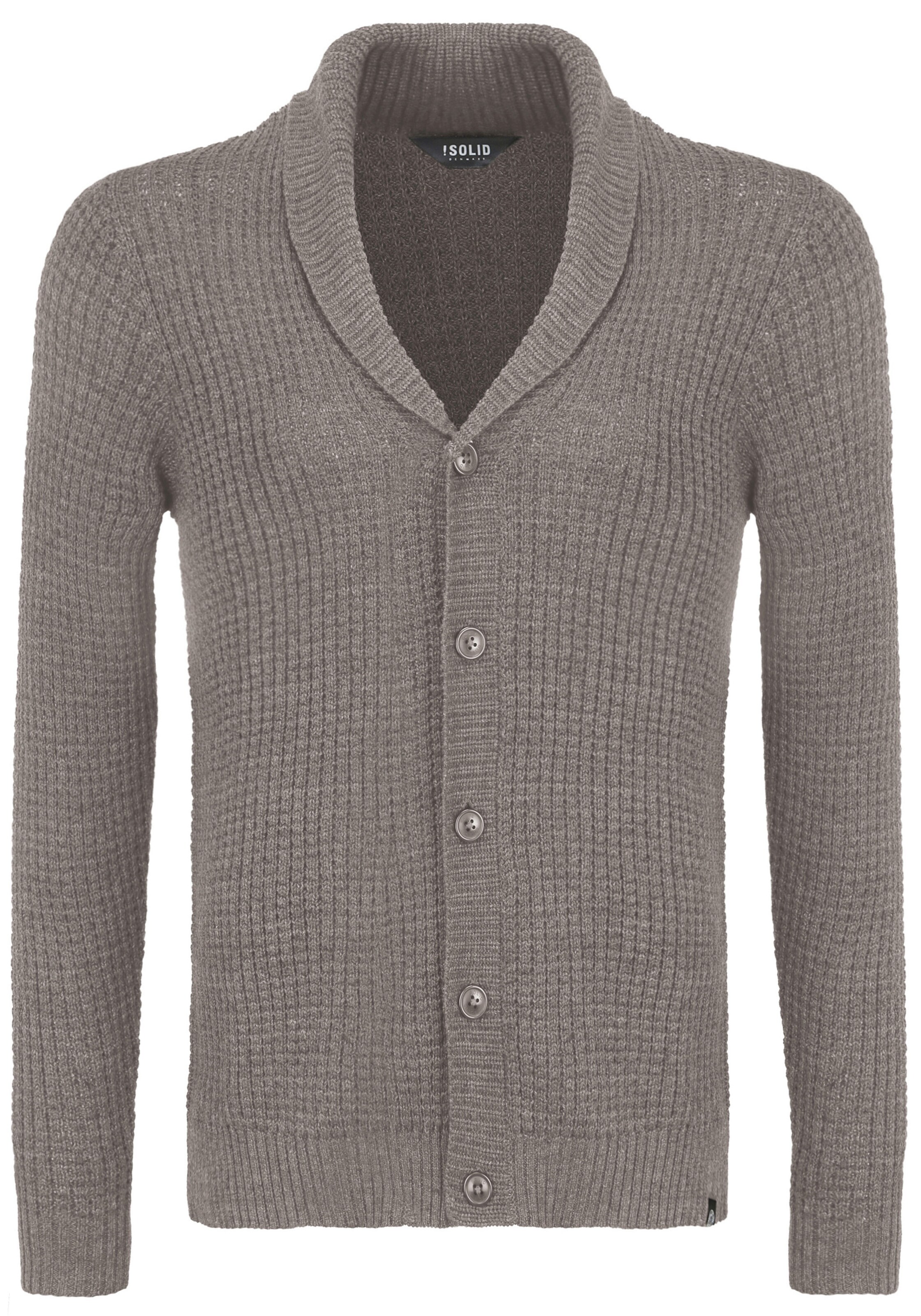 !Solid Knit cardigan 'Marapa' in Grey: front