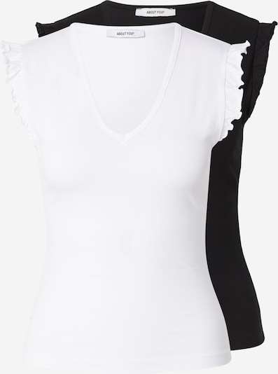 ABOUT YOU Majica 'Liliane' u crna / bijela, Pregled proizvoda