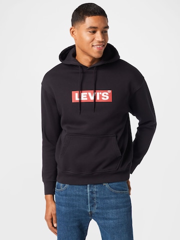 LEVI'S ® Regular Fit Collegepaita 'T3 Relaxd Graphic Hoodie' värissä musta: edessä