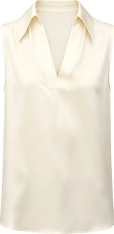 Lilysilk - Blusa 'Ärmelloses Seide Hemd mit V-Ausschnitt' en blanco: frente