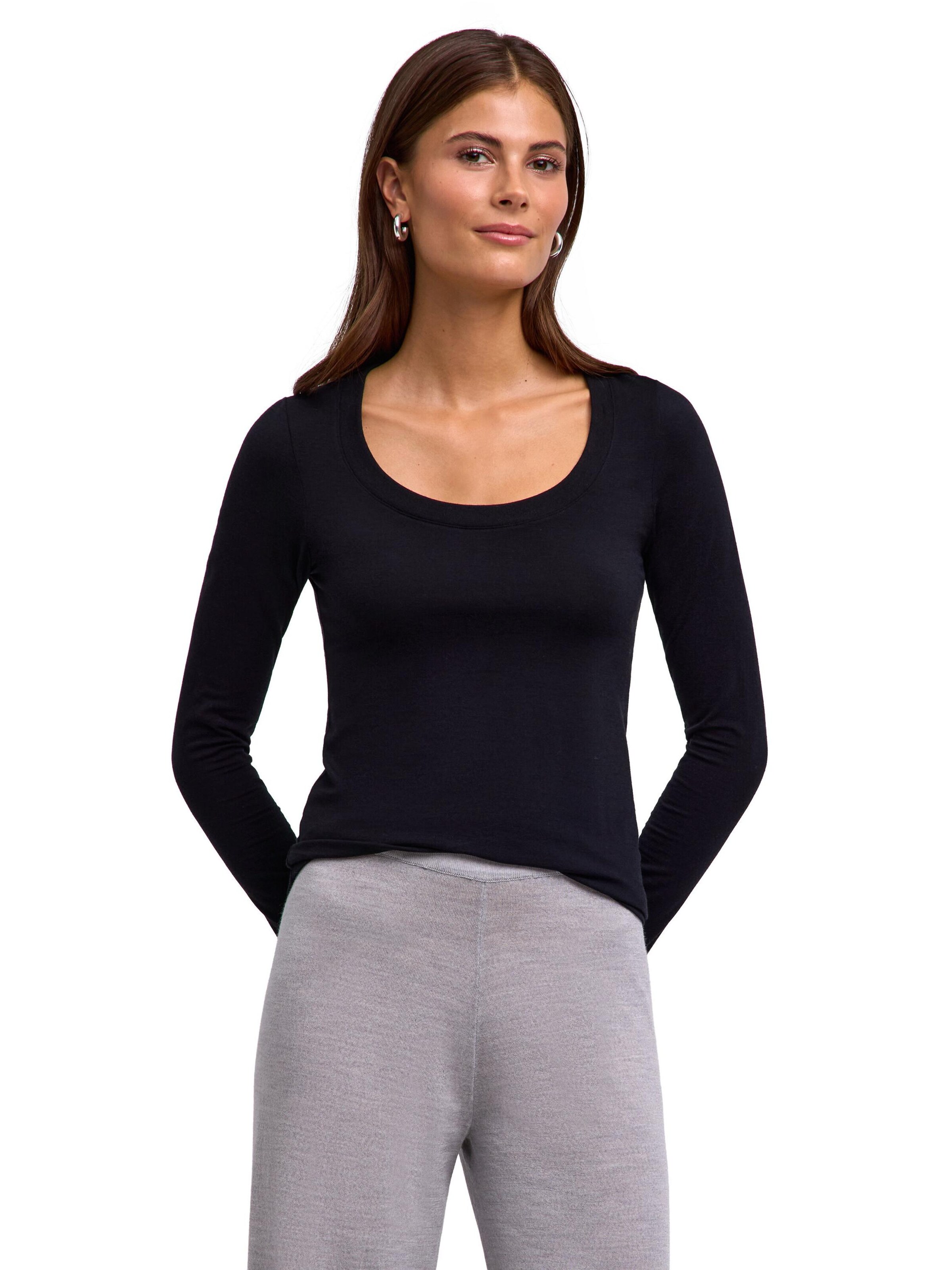 FALKE Shirt 'Premium Wool' in Black: front