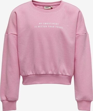 KIDS ONLY Sweatshirt 'Gessa' in Pink: front