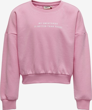 Sweat-shirt 'Gessa' KIDS ONLY en rose : devant