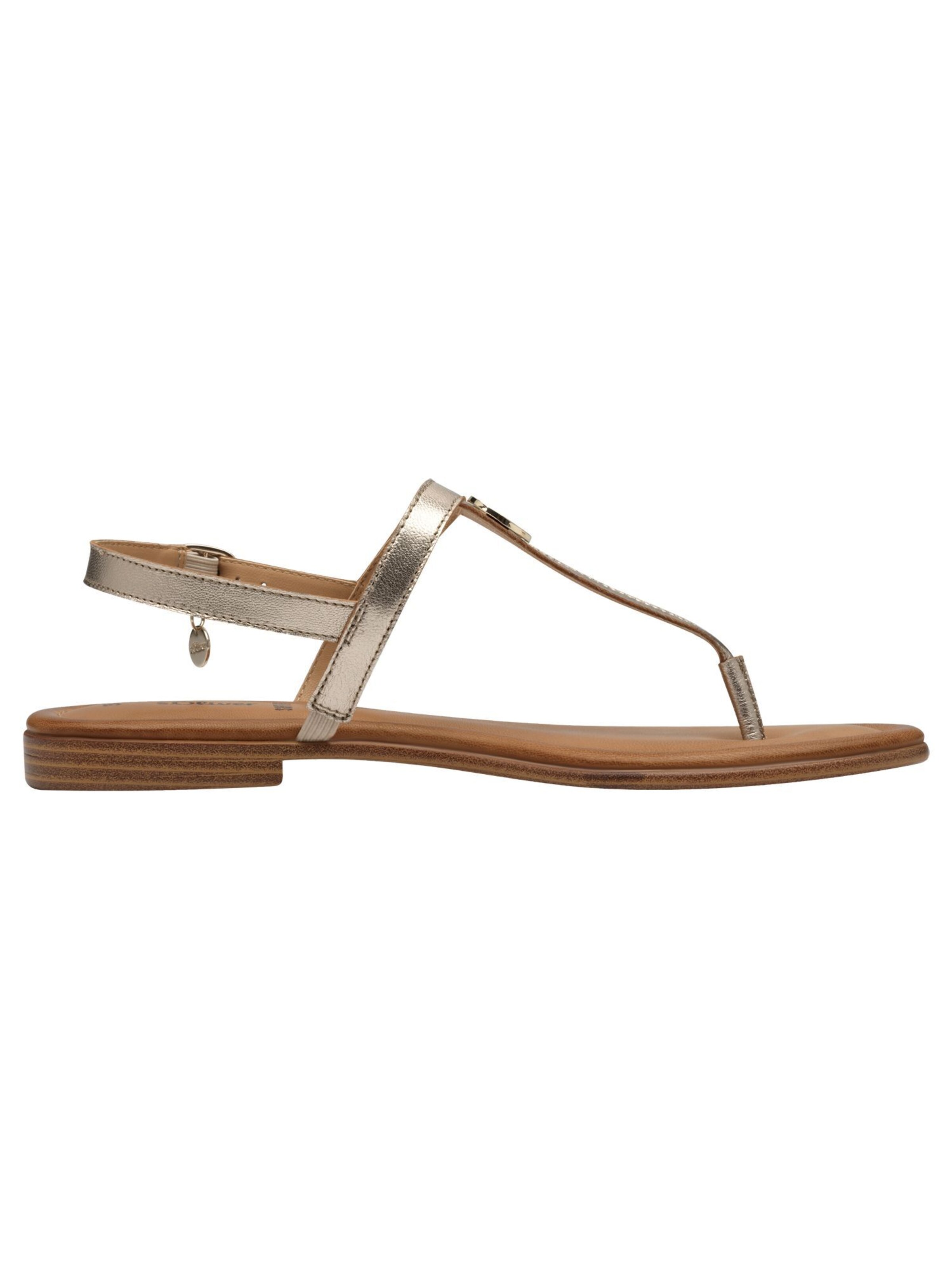 s.Oliver T-Bar Sandals in Gold
