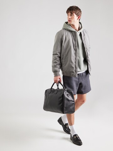 Abercrombie & FitchSweater majica 'ESSENTIAL' - siva boja