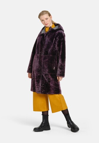 Werner Christ Between-Seasons Coat 'Dilara' in Purple