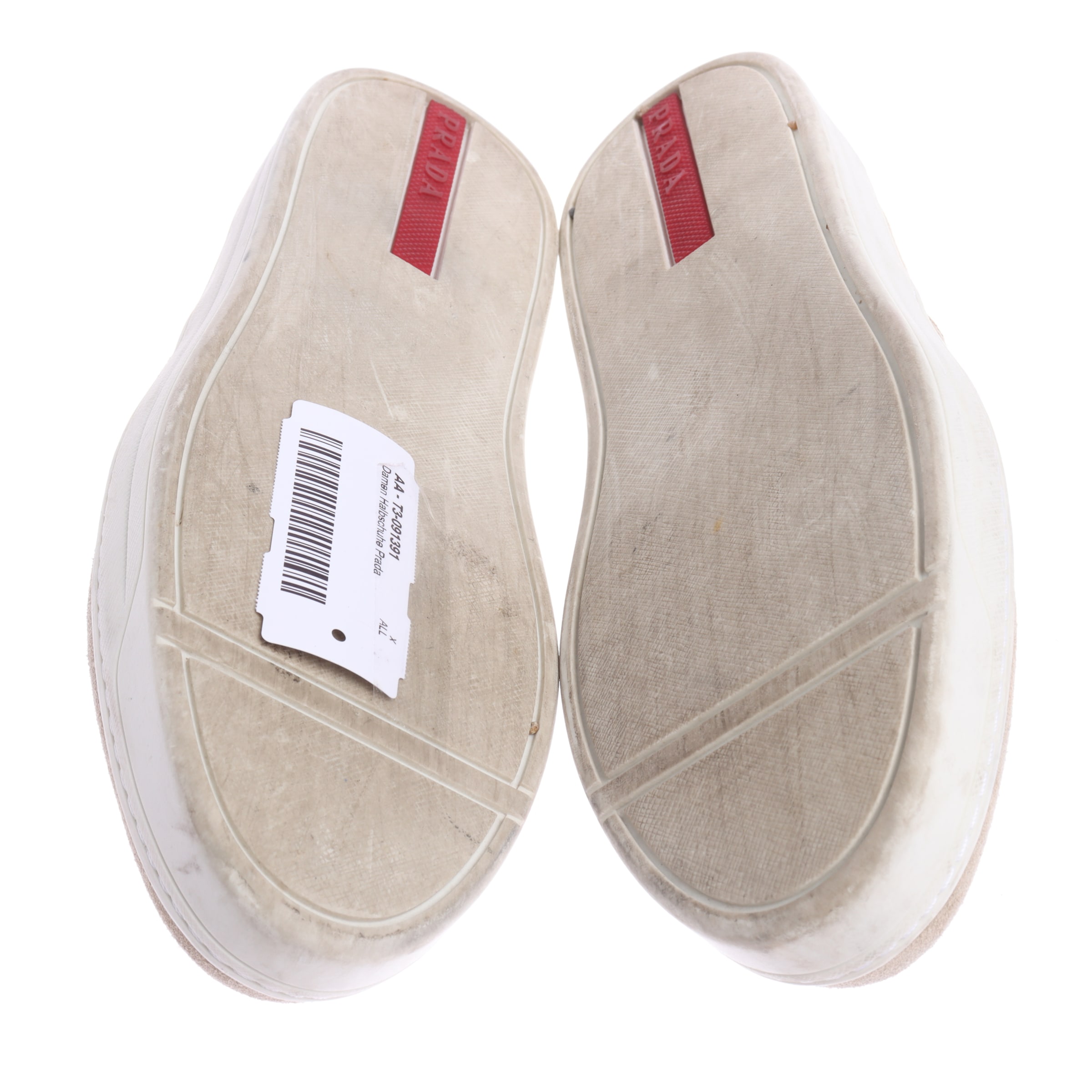 PRADA Flats & Loafers in 38 in White