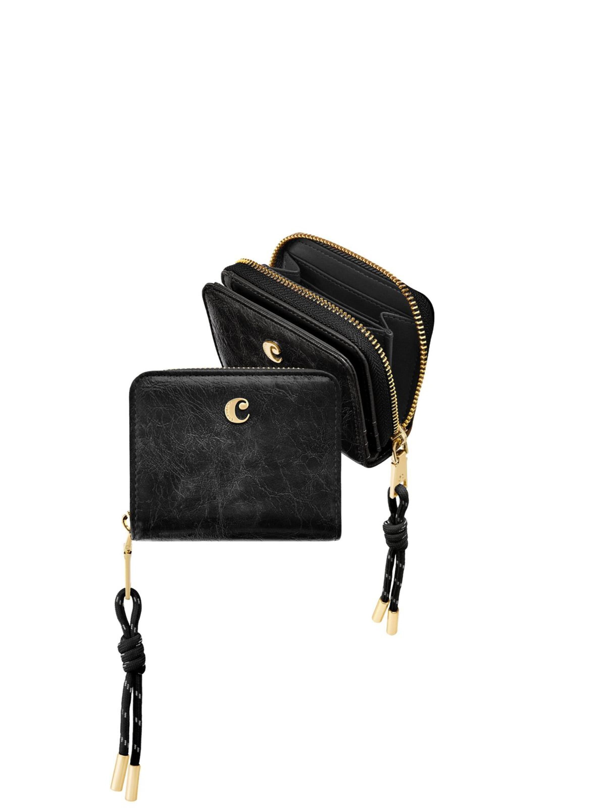 Porte-monnaies 'Card wallet with flap Philomène' Cacharel en noir : devant