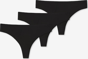 SCHIESSER Thong ' Invisible Soft ' in Black: front