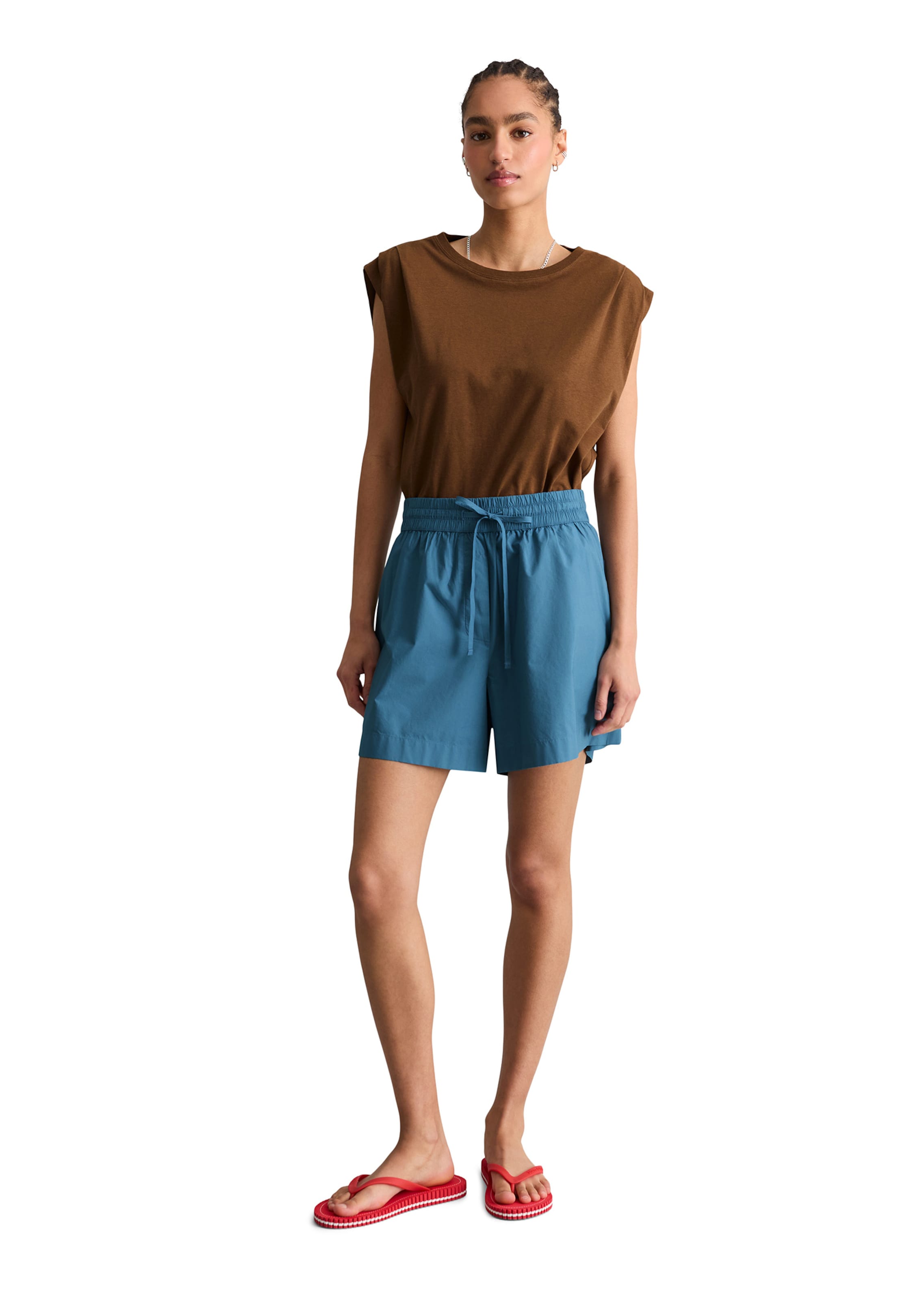 Marc O'Polo DENIM Loosefit Hose in Blau: Vorderseite