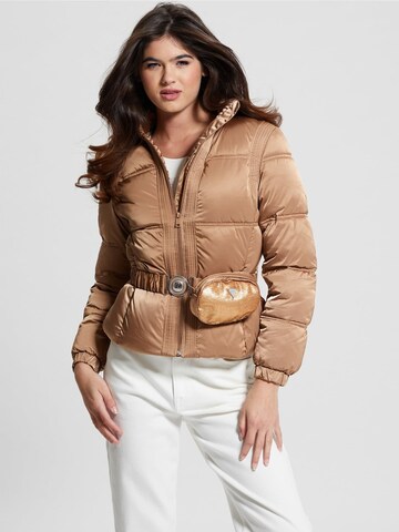 GUESS Winter Jacket in Bronze: front