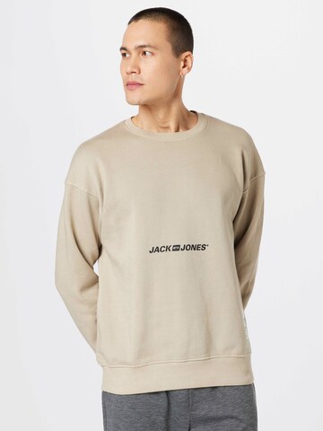 JACK & JONES Mikina 'REMEMBER' – béžová: přední strana