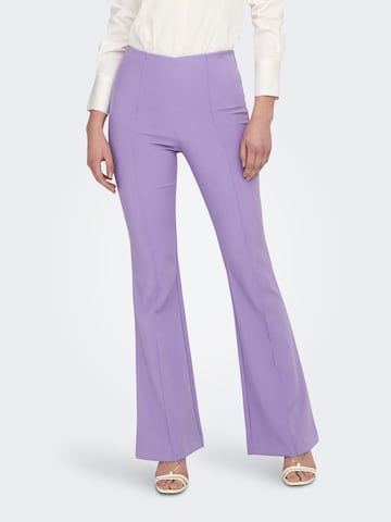 ONLY Flared Pleated Pants 'ASTRID' in Purple: front