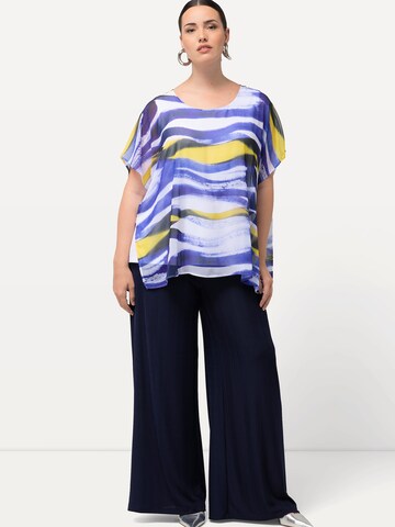 Ulla Popken Wide leg Broek 'Marlene' in Blauw