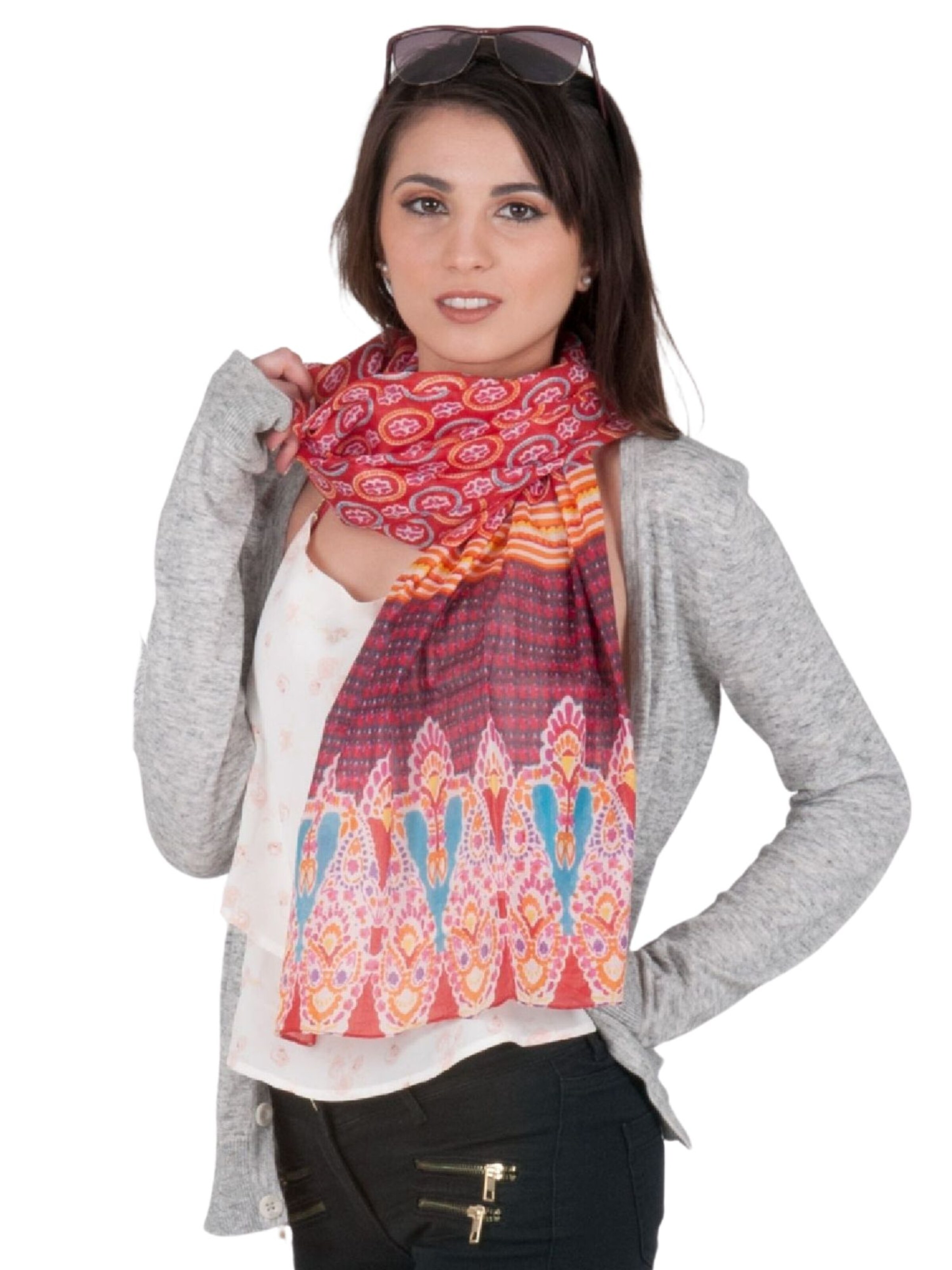 Sunsa Scarf 'Sunsa' in Red