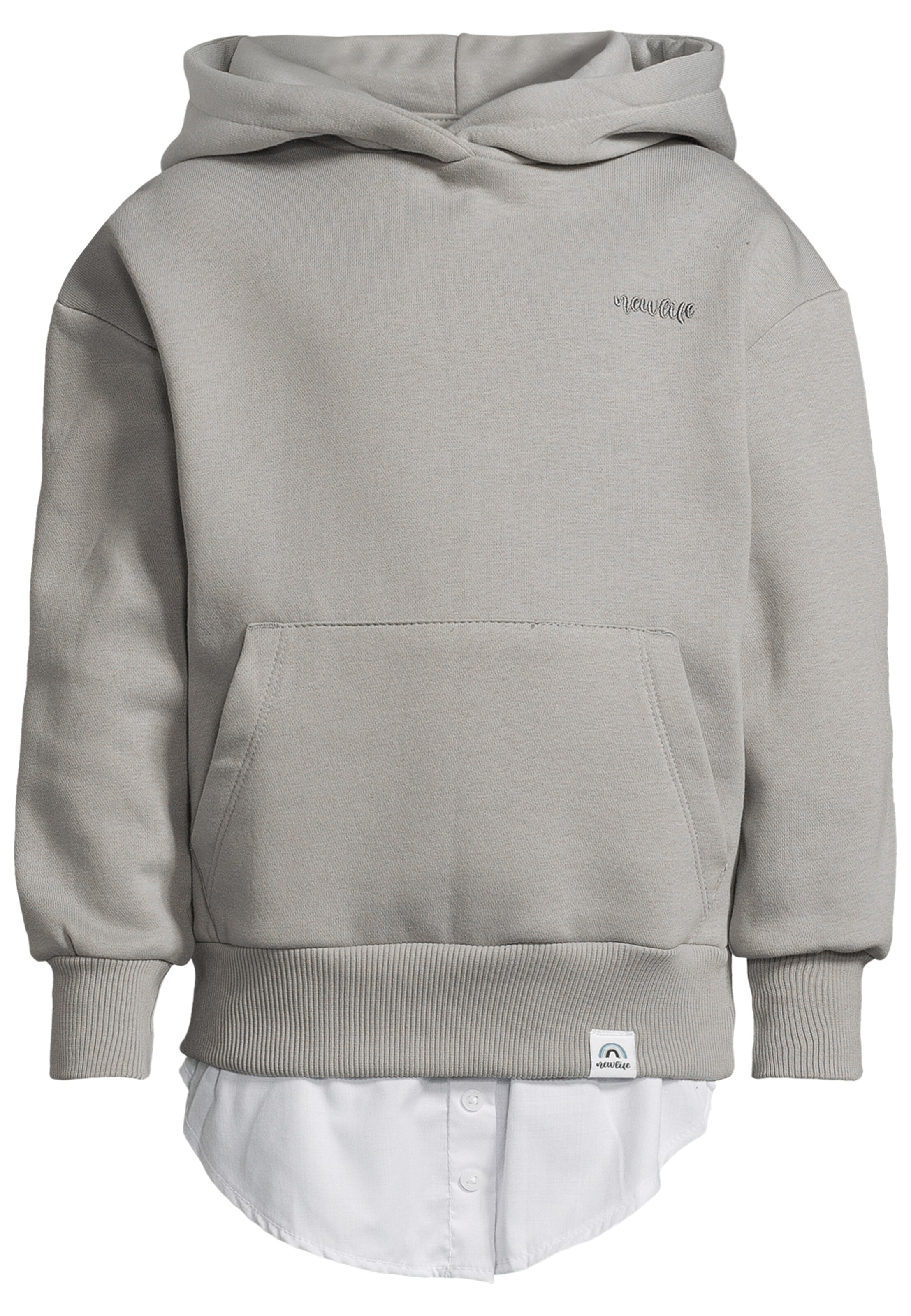 New Life Kapuzensweatshirt in Grau: Vorderseite