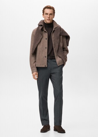 MANGO MAN Slim fit Pants 'Brest' in Grey