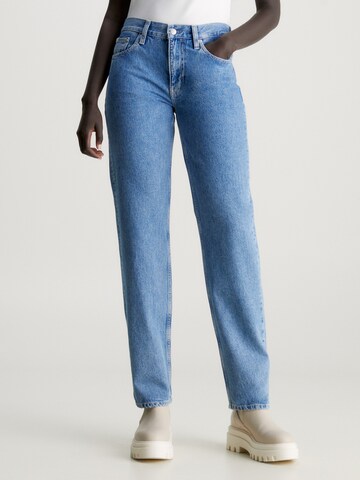 Calvin Klein Jeans Szabványos Farmer 'LOW RISE STRAIGHT' - kék: elől