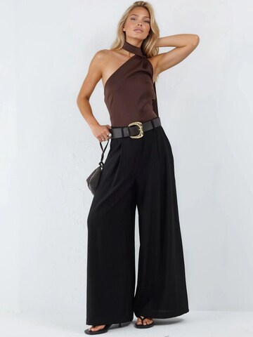 Wide Leg Pantalon Busem en noir