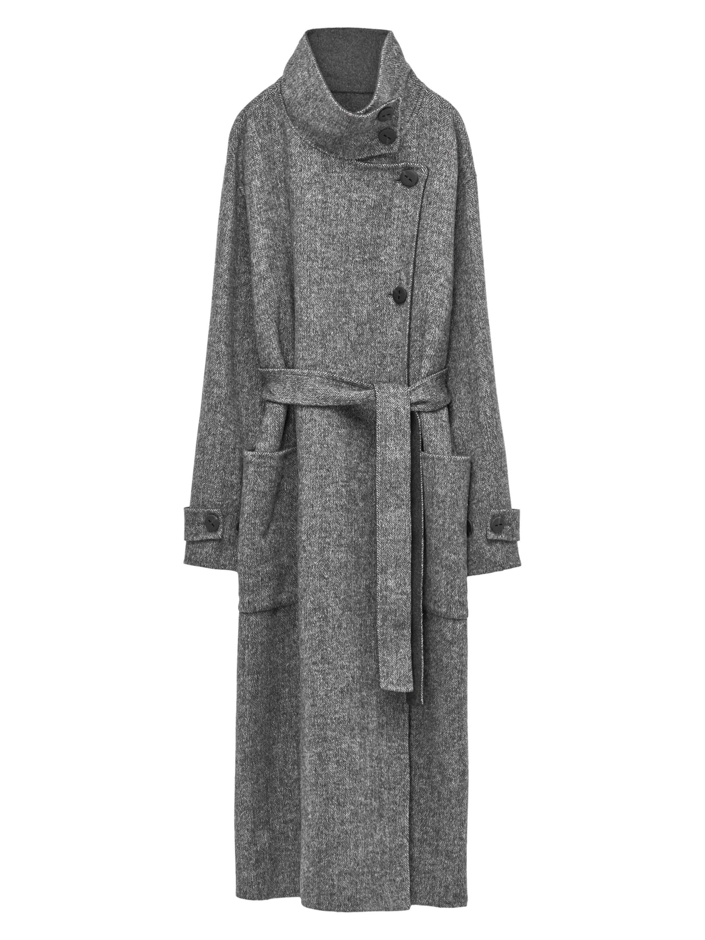 Cappotto di mezza stagione di Adolfo Dominguez in grigio: frontale