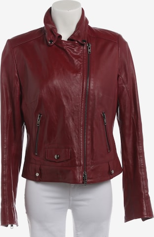 Schyia Lederjacke / Ledermantel L in Rot: Vorderseite