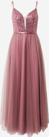 Robe de soirée Laona en rose : devant