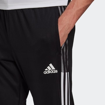 Effilé Pantalon de sport 'Tiro 21' ADIDAS SPORTSWEAR en noir