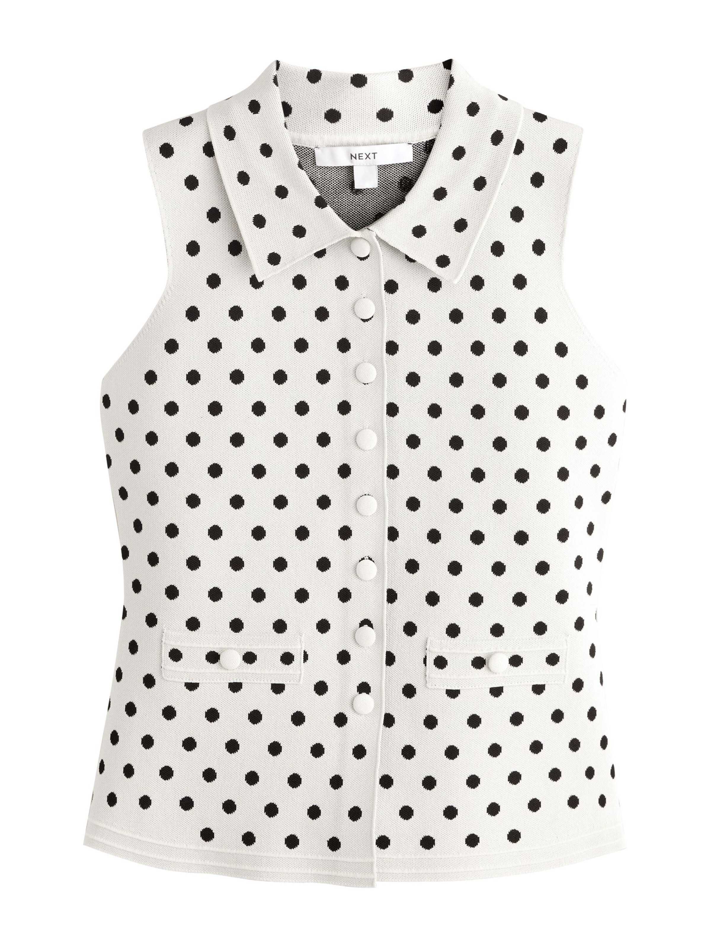 Next Вязаная жилетка в Бежевый: спереди