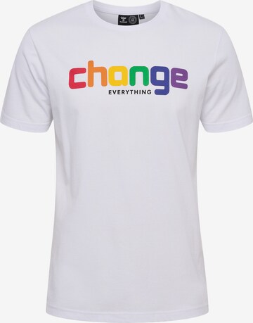 T-Shirt 'Change' Hummel en blanc : devant