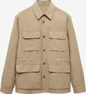 MANGO MAN Übergangsjacke 'sants' in Beige: predná strana