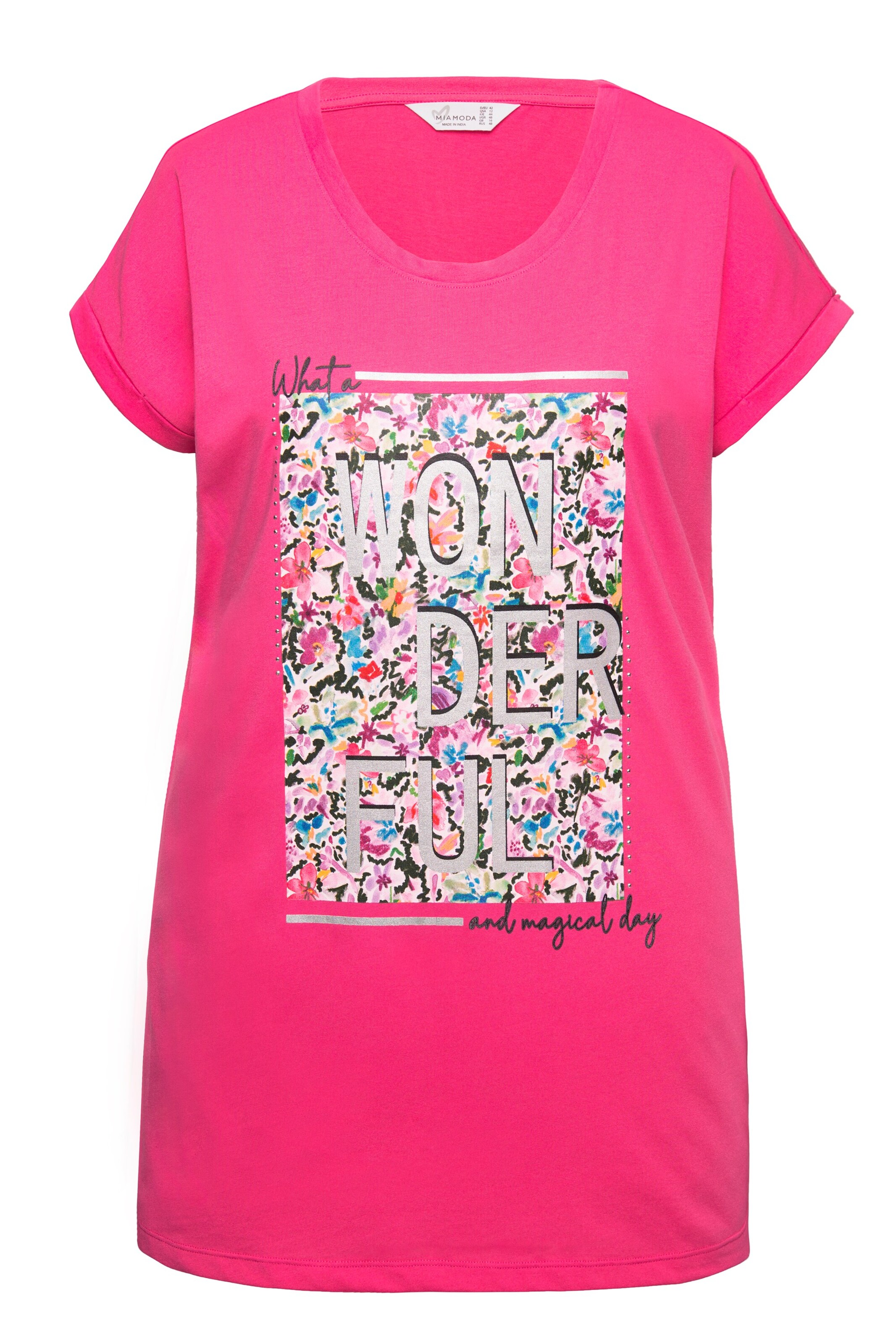 T-shirt MIAMODA en rose : devant