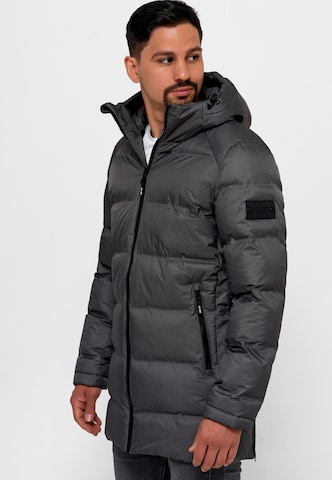 INDICODE JEANS Winter Coat 'Parkkish' in Grey: front