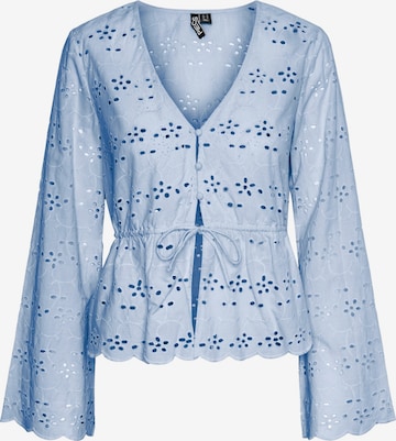 PIECES - Blusa 'ARMORINE' em azul: frente