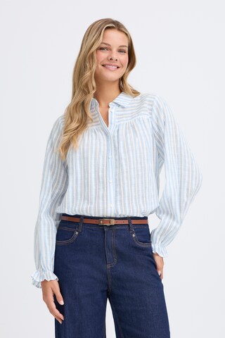Fransa Blouse 'FREverly' in Blauw: voorkant