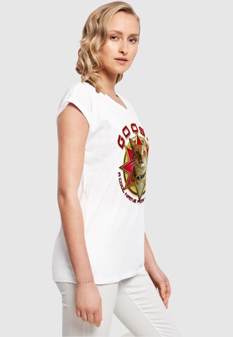 Maglietta 'Captain Marvel - Movie Goose Cool Cat' di ABSOLUTE CULT in bianco