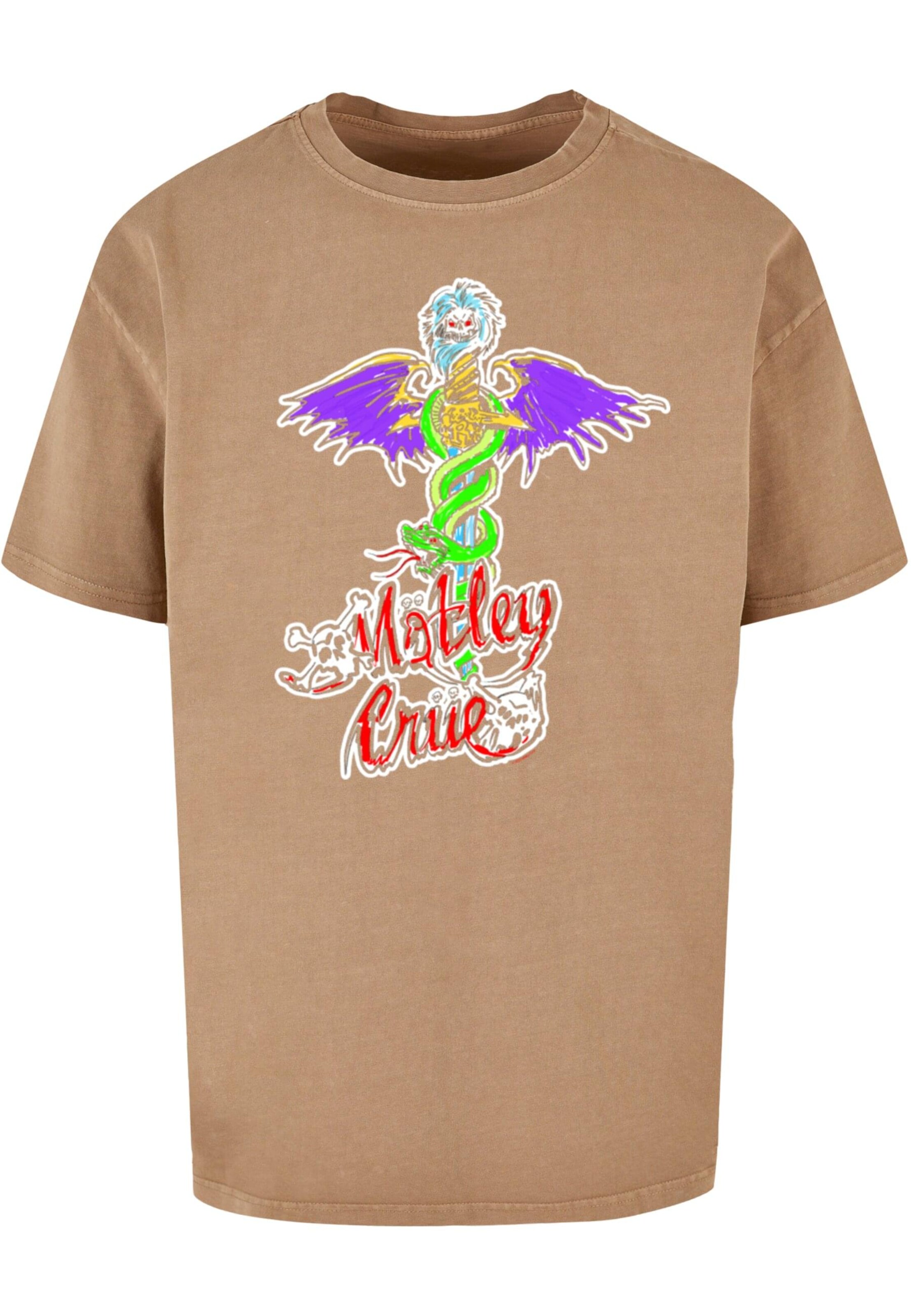 Merchcode Shirt ' Motley Crue - Dr Feel Good ' in Bruin: voorkant