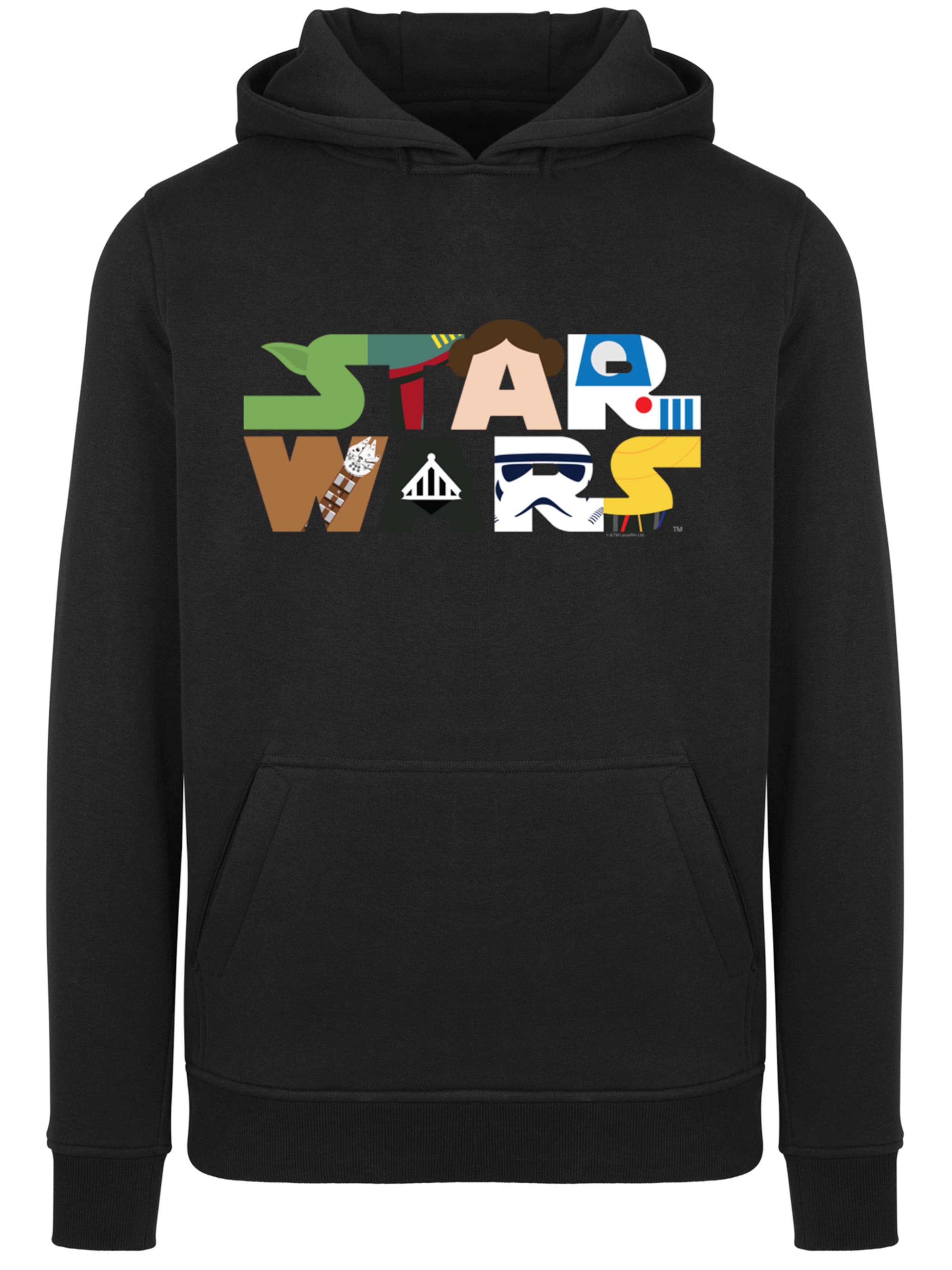 Sweat-shirt 'Star Wars' F4NT4STIC en noir : devant