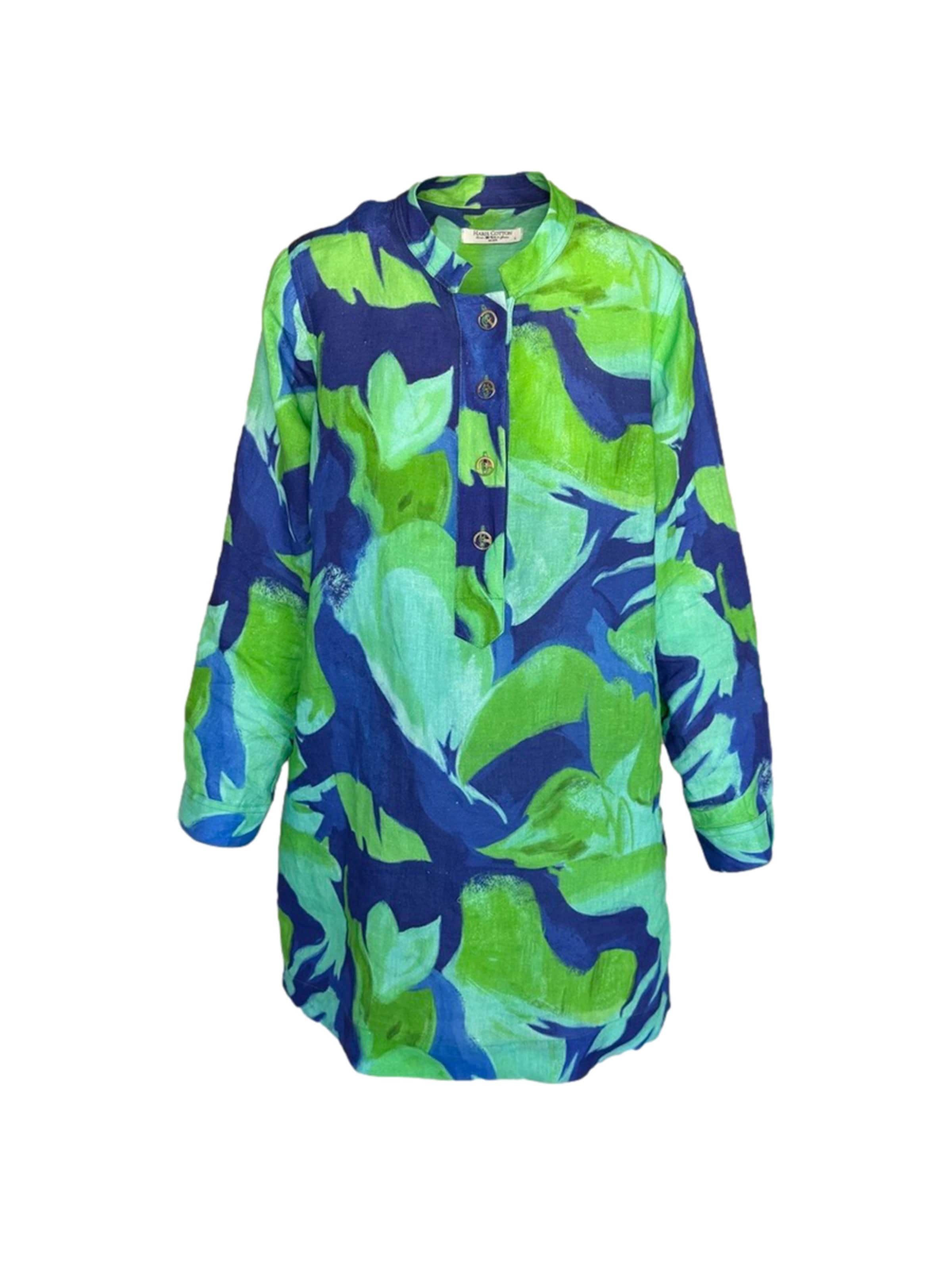 Haris Cotton Tunic in Blue: front