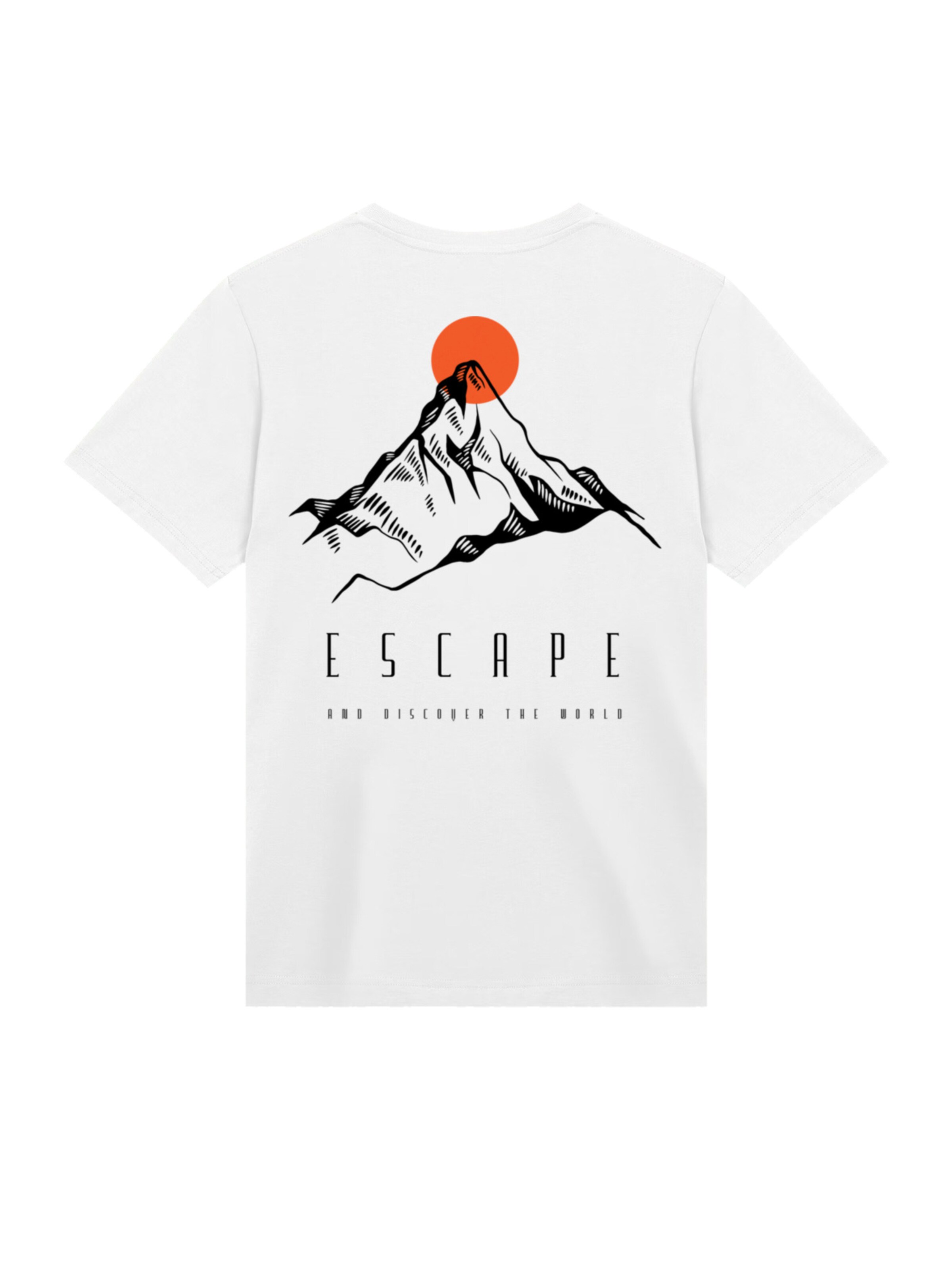 F4NT4STIC Shirt 'Escape Discover the World Mountain' in Wit: voorkant