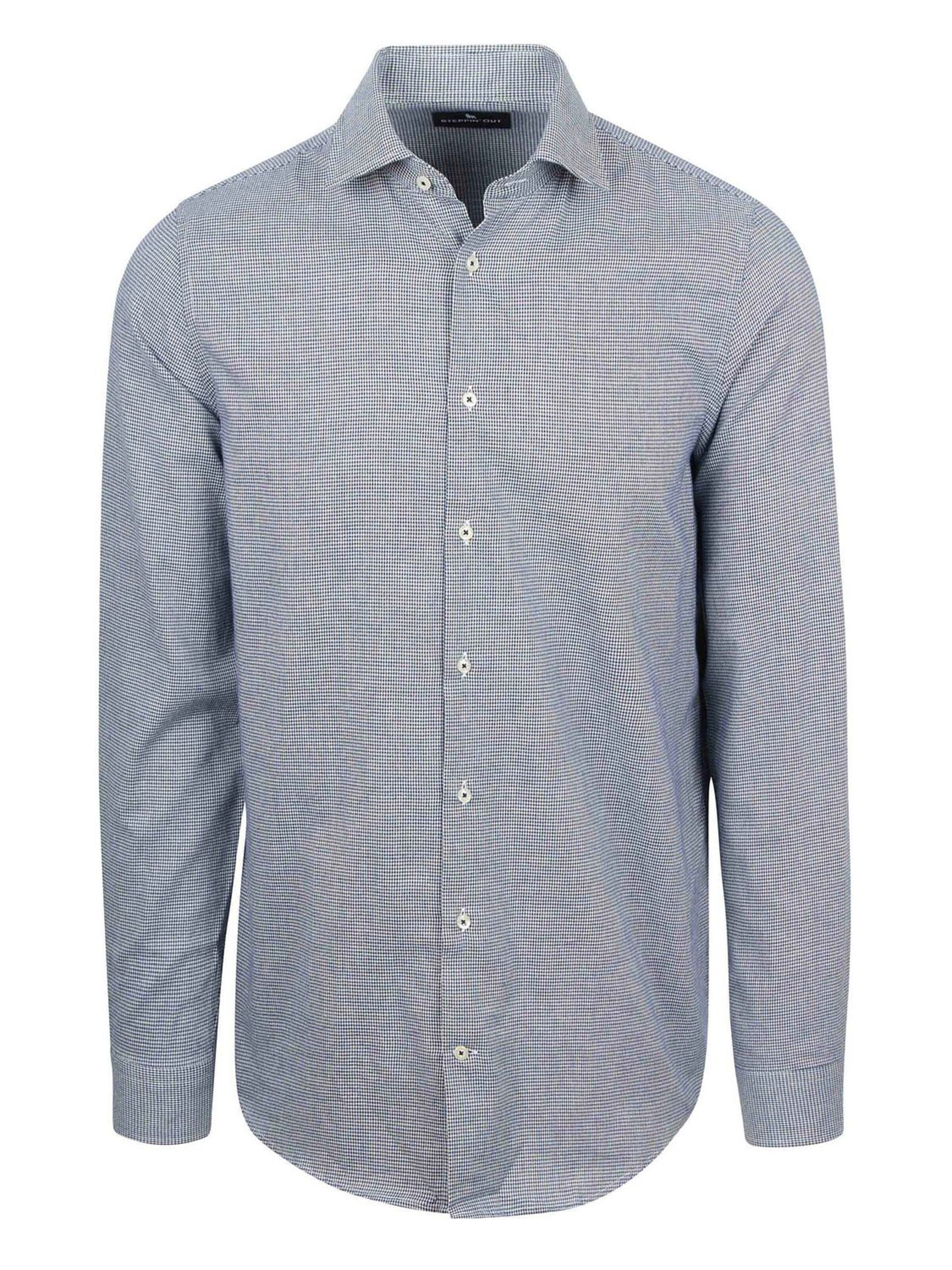 Steppin' out Slim fit Overhemd in Blauw: voorkant