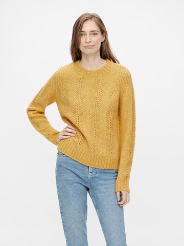 PIECES Sweater 'Bibi' in Yellow: front