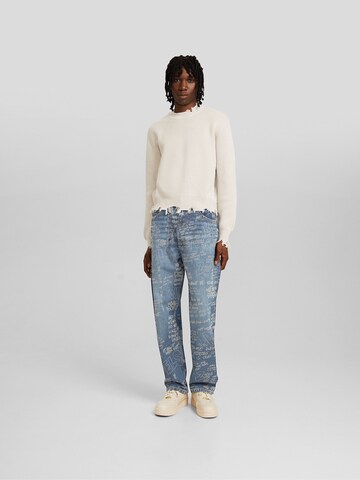 Bershka Loosefit Jeans in Blau