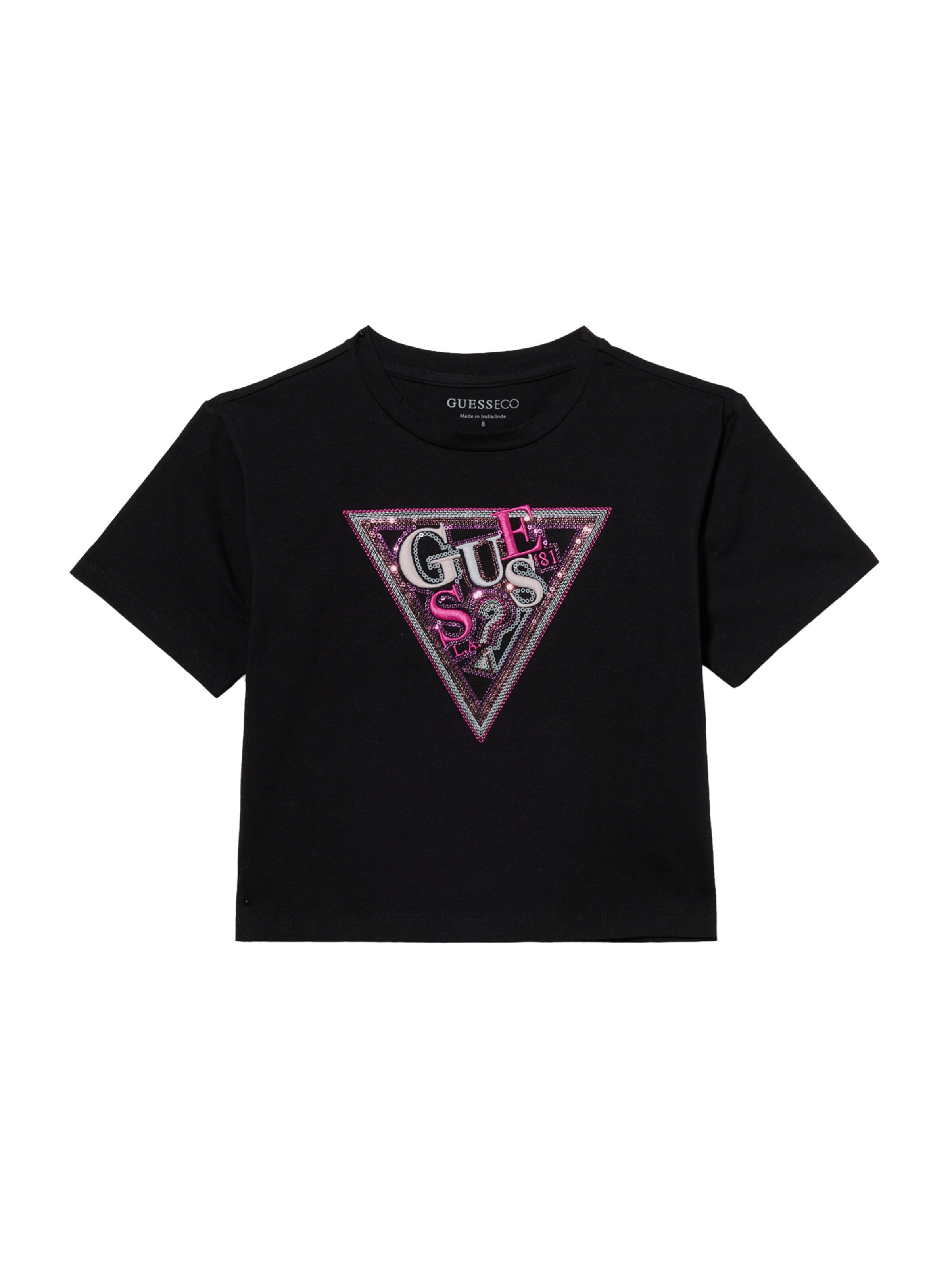 GUESS T-Shirt in Schwarz: Vorderseite