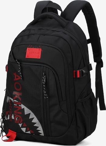 Aoking Rucksack in Schwarz: Vorderseite