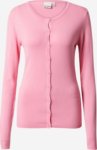ICHI Knit Cardigan 'Mafa' in Pink: front