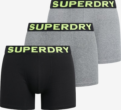 Superdry Bokserishortsit värissä harmaa / limetti / musta, Tuotenäkymä