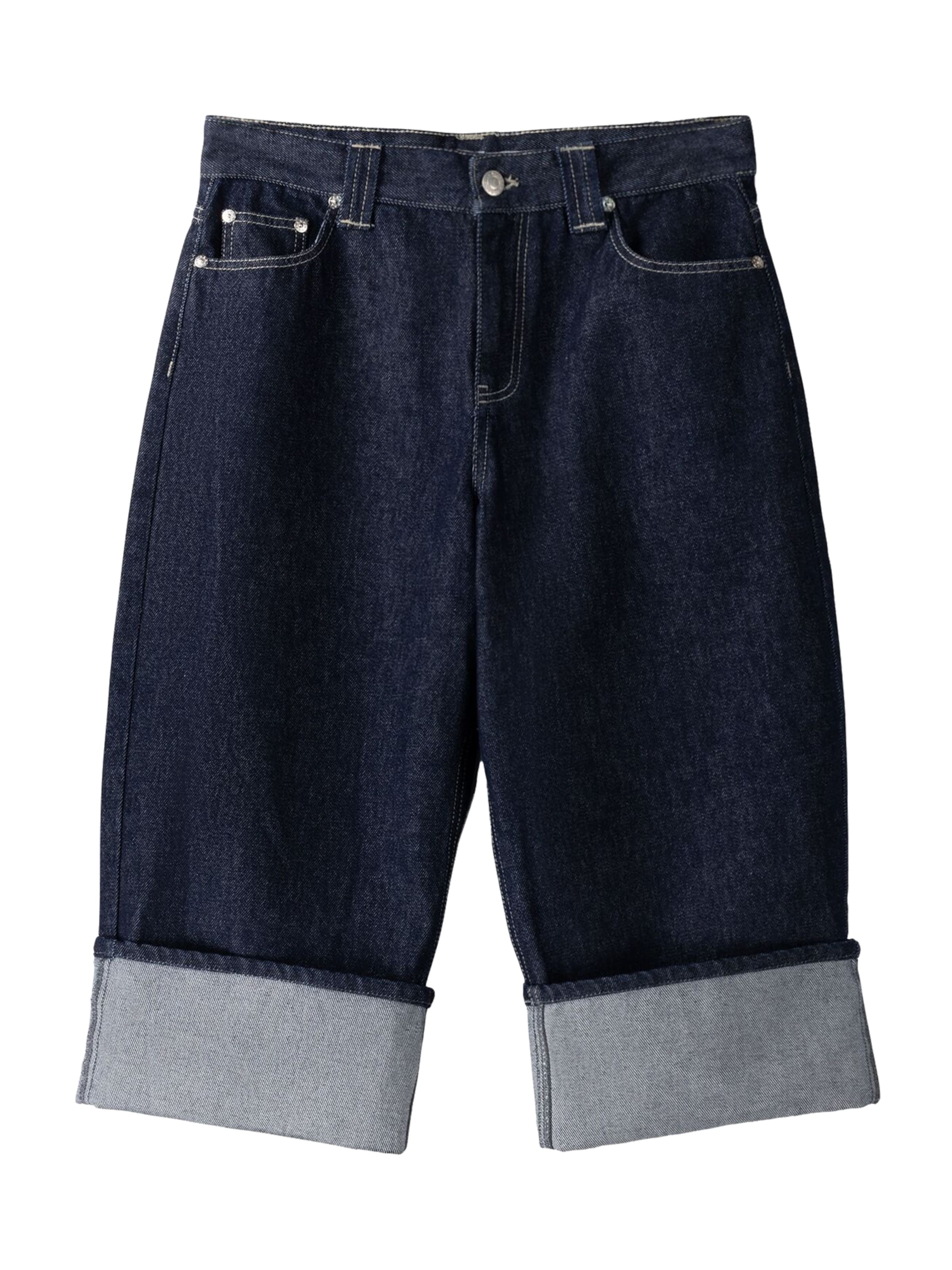 Bershka Wide Leg Jeans i blå: forside