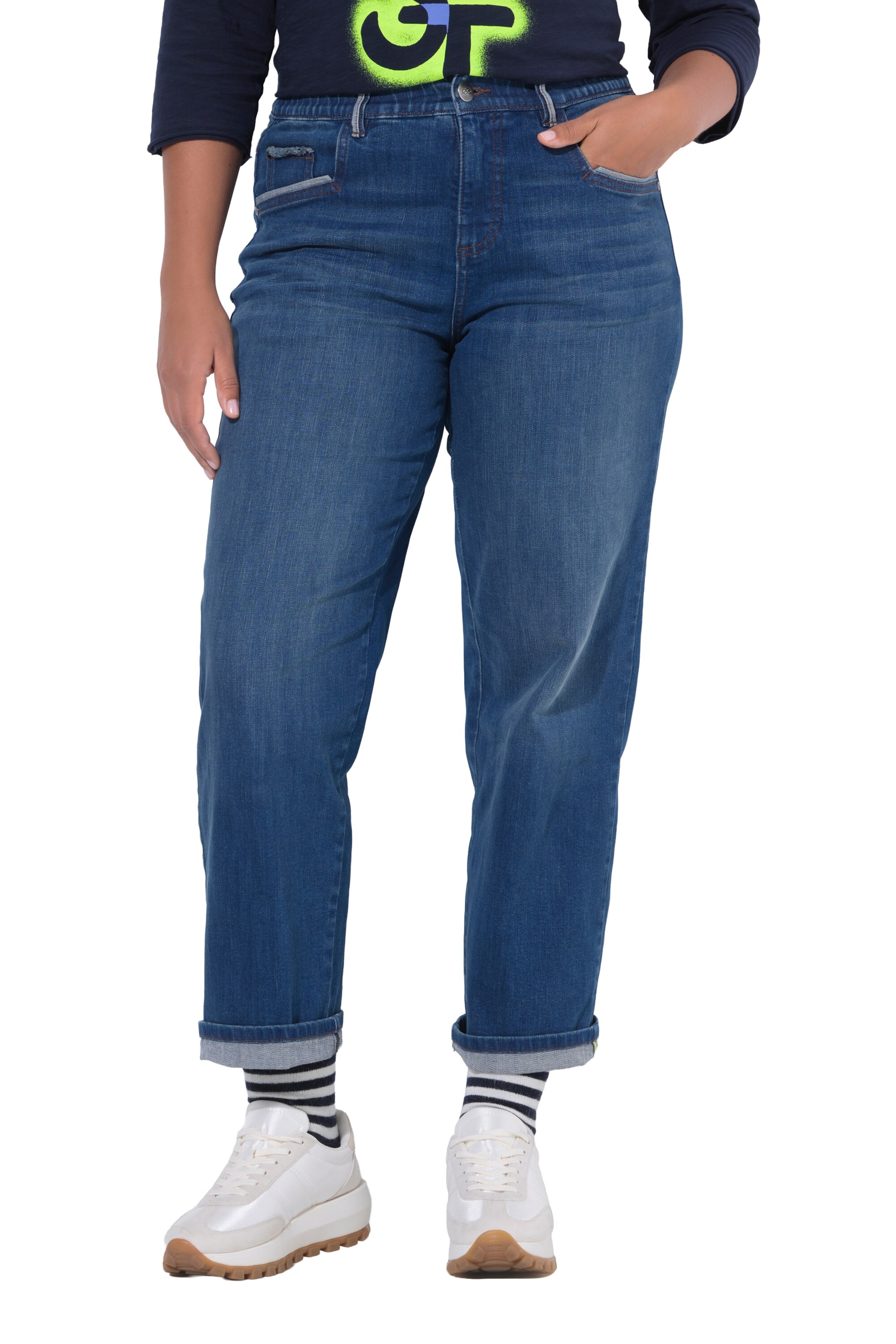 LAURASØN Regular Jeans in Blauw: voorkant