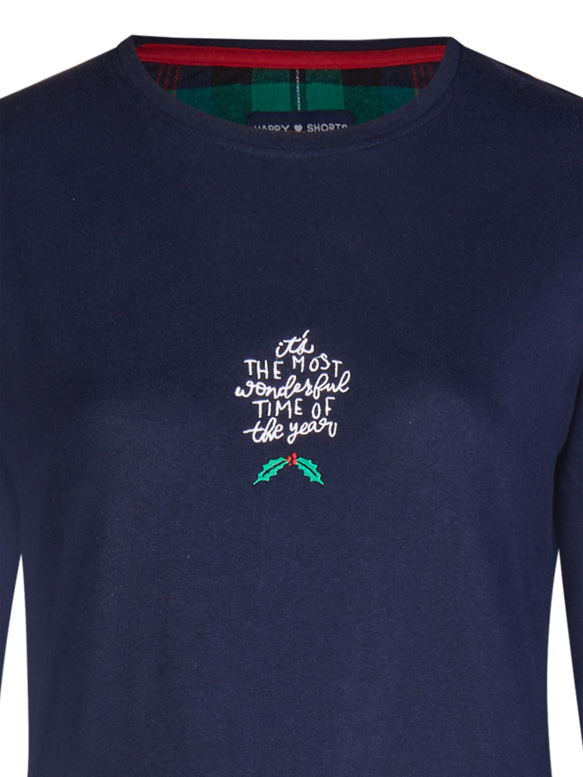 Happy Shorts Pyjama 'Xmas' in Blau