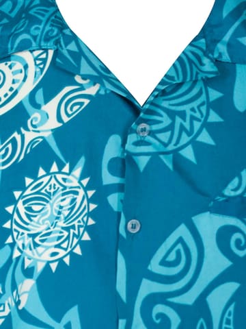 King Kameha Shirt 'Maori Wedding' in Blauw